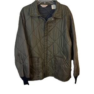 Vintage Walls Quilted Lightweight Brown Zip Up Jacket Size XL 47-48